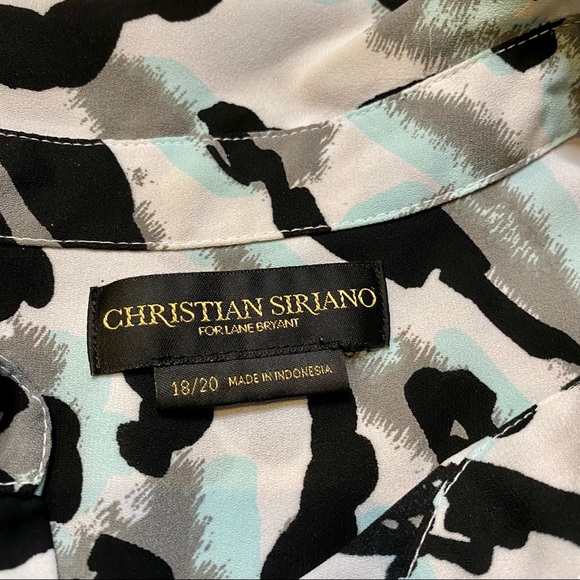 Christian Siriano 💖 Lane Bryant Animal Print Top - Picture 4 of 5